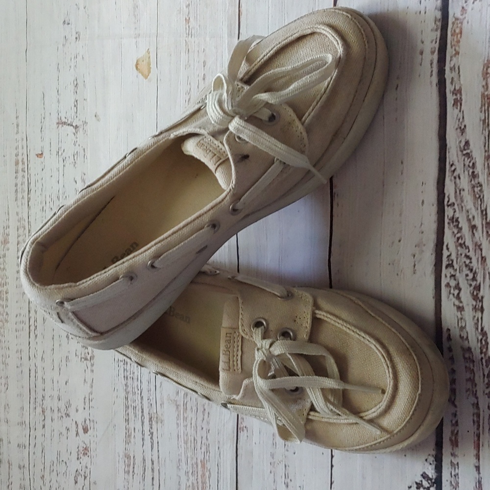 L.L. BEAN CANVAS DECK SHOES - Picture 2 of 9